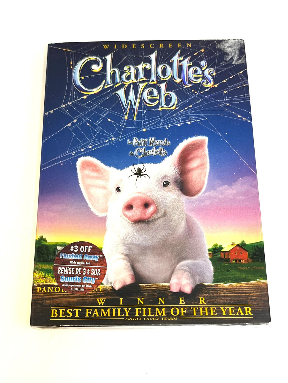 Charlotte's Web 2006 DVD Widescreen New Sealed Best Family Film Winner